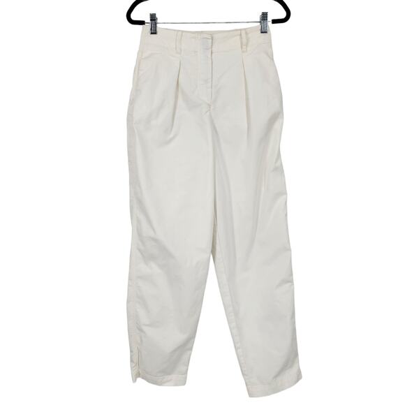 Wilfred Free Cotton Pockets Pleated High Rise Straight Compass Pants Size 0 - Picture 2 of 7